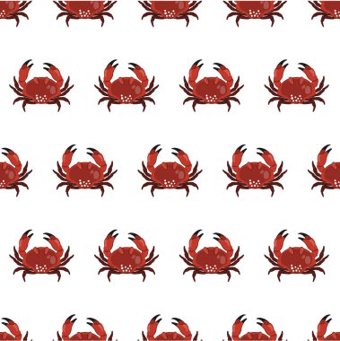 Yengeç karikatür tarzı ile Seamless modeli. Kağıt ambalaj için görüntü