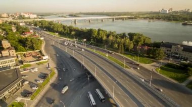 Otoyol kavşağı Rusya havadan görünümü