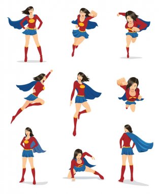 9 farklı teşkil kadın süper kahraman kümesi