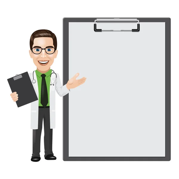 Doctor Clipboard Vector Illustration — Stock Vector