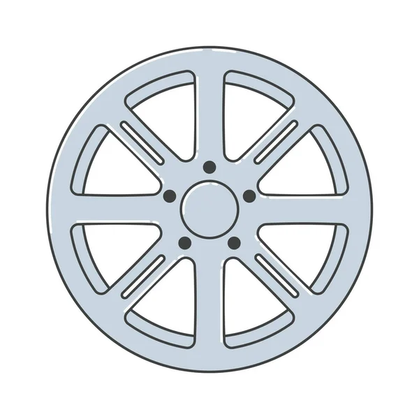 合金ホイール 車のリムの図 — ストックベクタ