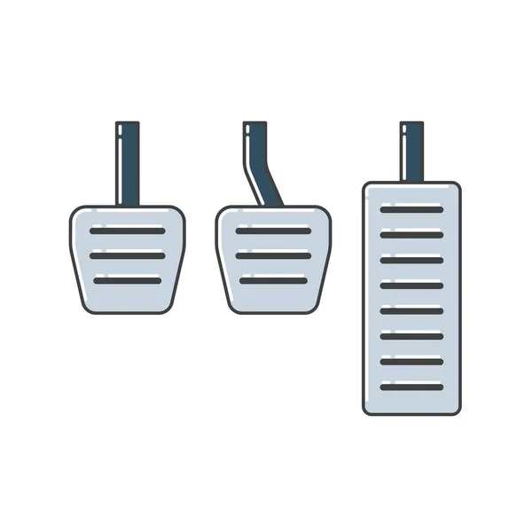 車のペダルのベクトル図 — ストックベクタ