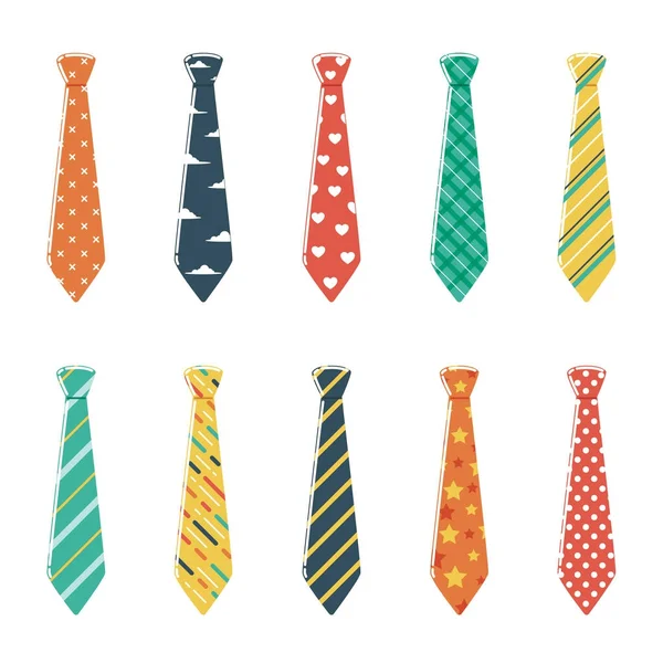 Of a set of male business ties on a white background — Stock Vector ...