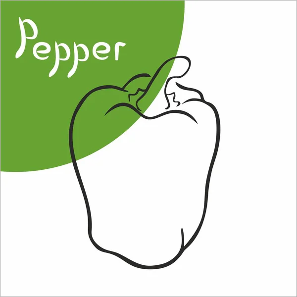 biber, yeşil, kroki, soyut, simge, logo