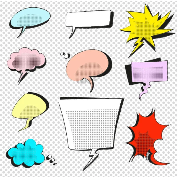 Comic icons speech bubble vector illustration — Stock Vector