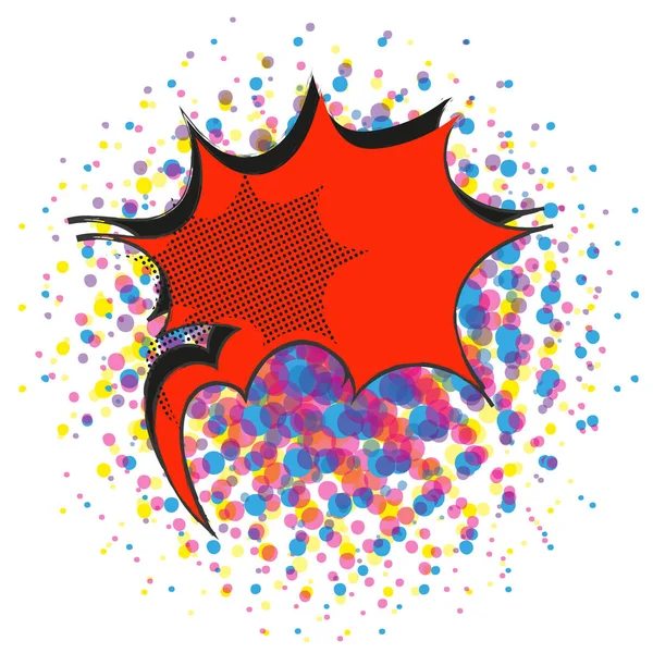 Рыжий взрывной пузырь поп-арта — стоковый вектор