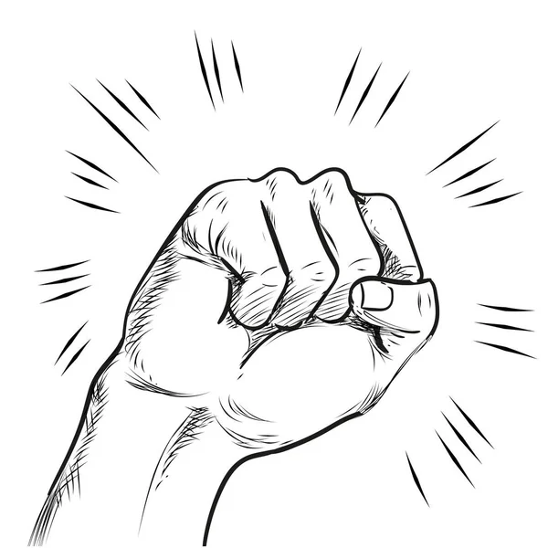 Hand punch line afbeelding — Stockvector