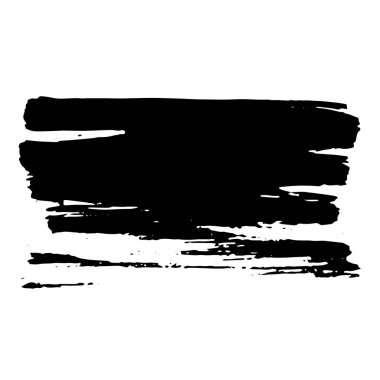 Yatay kuru fırça kontur siyah rengi düzenlemek kolay