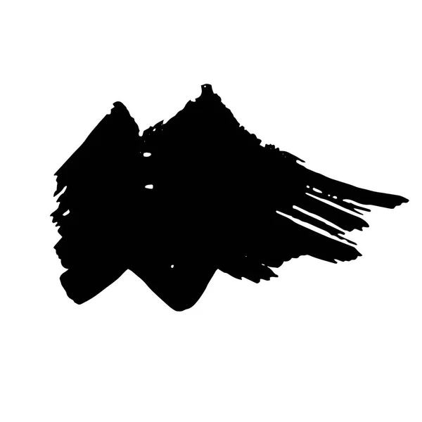 Pennello a secco inchiostro nero a zig-zag — Vettoriale Stock