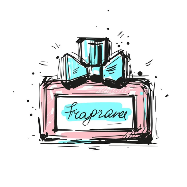 Perfume bottle vector illustration. Eau de parfum. Eau de toilette. — 图库矢量图片