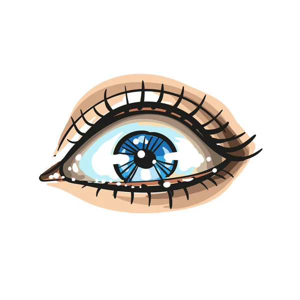 Μάτι σε άσπρο φόντο. λογότυπο. Εικονογράφηση διάνυσμα — Διανυσματικό Αρχείο