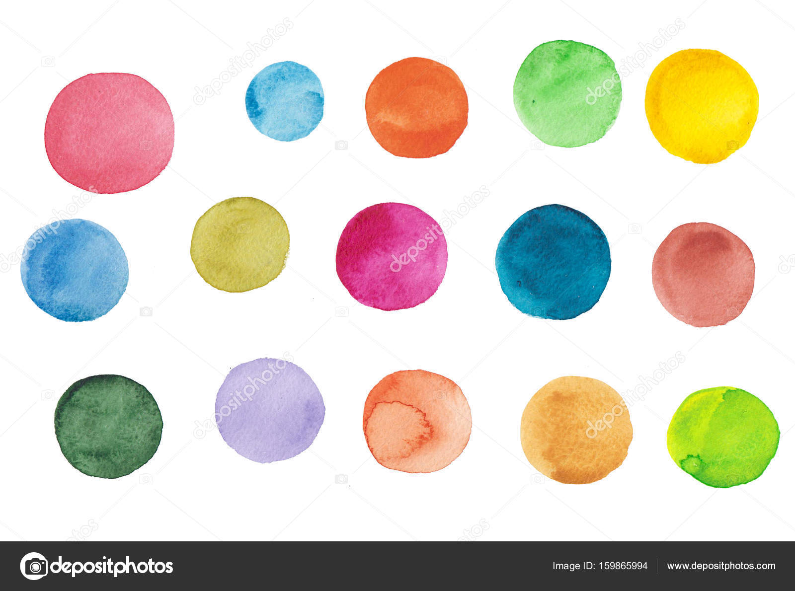 Pictures Easy Water Paint Watercolor Hand Painted Circle Shape