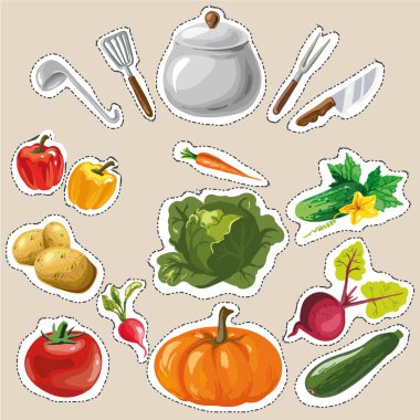 Sebze Etiketler yamalar koleksiyonuyla moda rozetleri ayarla