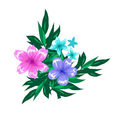 Beyaz izole soyut çiçek compostion Müdürlüğünce