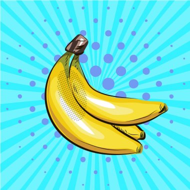 Pop art muz. Vektör çizim noktalı resim