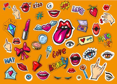 Moda yama rozetleri pop sanat