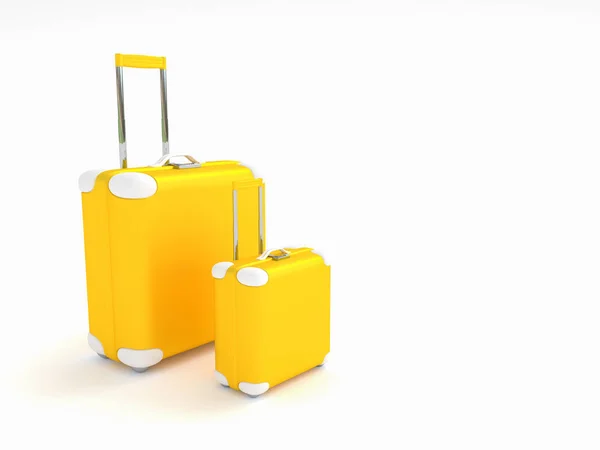 Travel suitcase pastel color — Stock Photo, Image