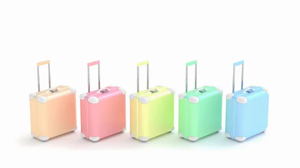 Travel suitcase pastel color — Stock Photo, Image