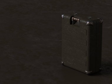 eski bavul metal kir ve pas