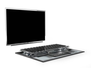 Kırpma yolu ile izole laptop bileşen