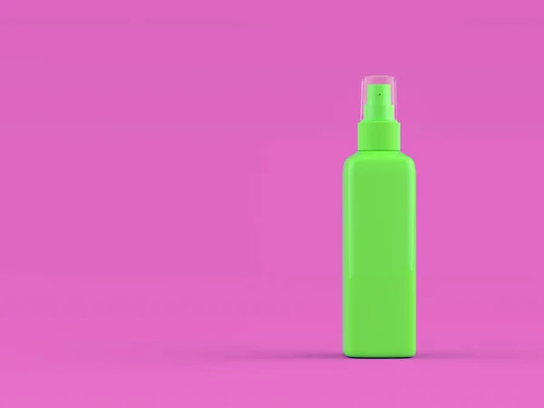 Zöld krém palack másol hely a szöveg — Stock Fotó