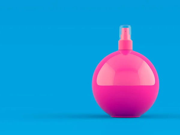 Pink lotion bottle with copy space for your text — Stock Photo, Image