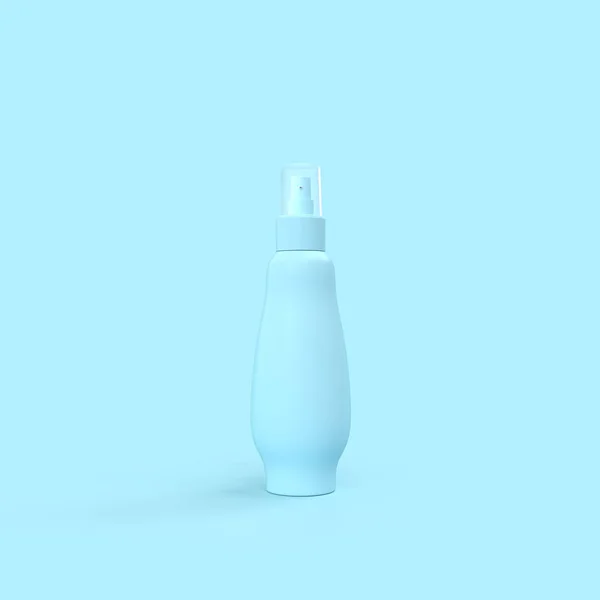 Синя пляшка з відсічним контуром — стокове фото