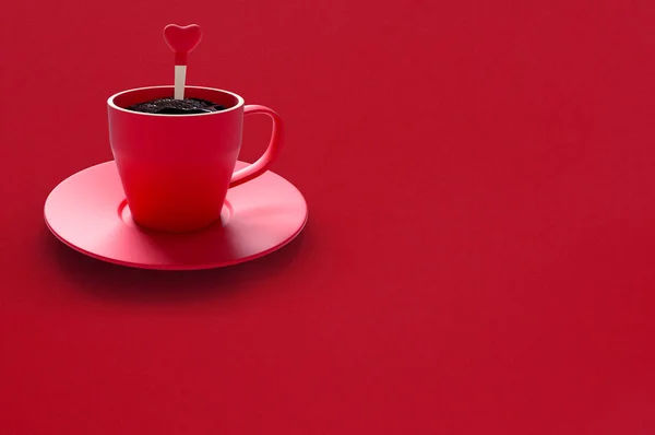Coffee red cup minimal concept
