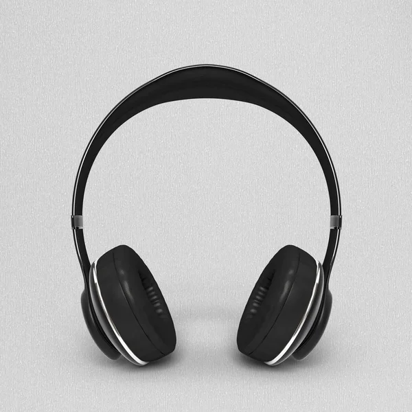 Headphone black color — Stock Photo, Image