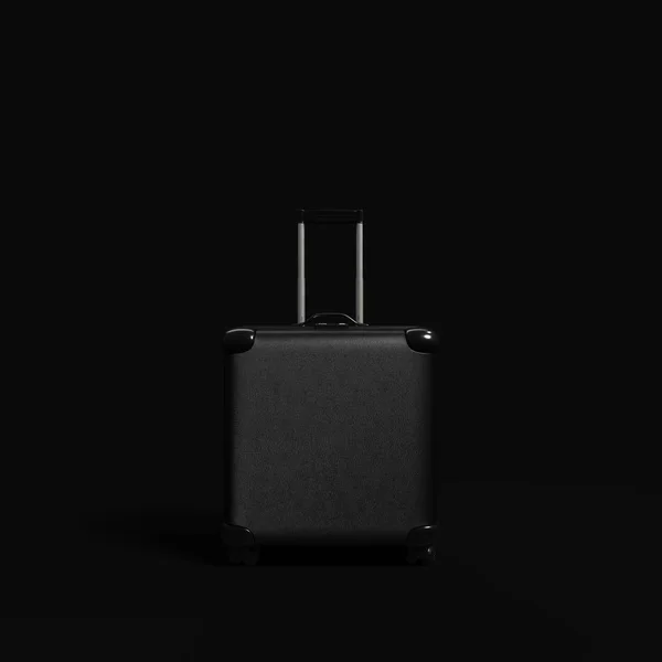 皮革黑色旅行手提箱 — 图库照片