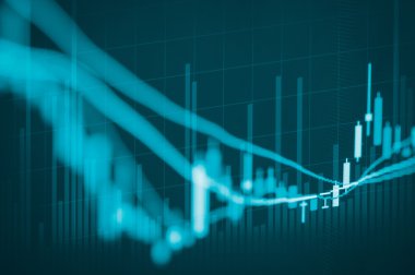 Grafik borsa veri ve hisse senedi analizi ile mali ind