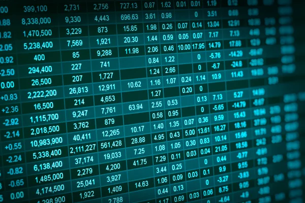 Graph of stock market data and financial with stock analysis ind — Stock Photo, Image