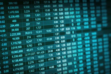 Grafik borsa veri ve hisse senedi analizi ile mali ind