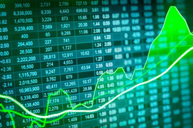 Grafik borsa veri ve hisse senedi analizi ile mali ind