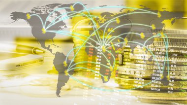 Grafik borsa veri ve hisse senedi analizi ile mali ind