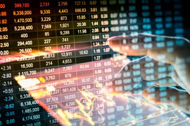 Grafik borsa veri ve hisse senedi analizi ile mali ind