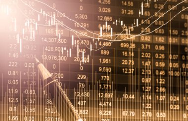 Dizin grafik borsa finansal gösterge analiz açık ışığı.