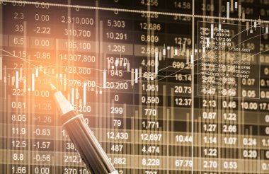 Dizin grafik borsa finansal gösterge analiz açık ışığı.