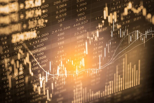 Index Diagram över aktiemarknaden finansiella indikatorn analys på Led. — Stockfoto