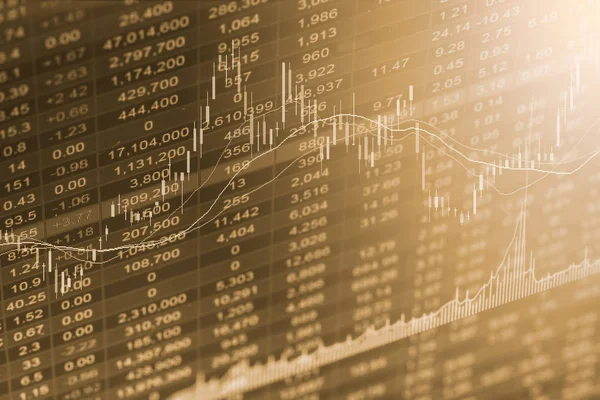 Gráfico de índice de análise de indicador financeiro do mercado de ações em LED . — Fotografia de Stock