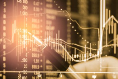 Dizin grafik borsa finansal gösterge analiz açık ışığı.