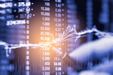 Dizin grafik borsa finansal gösterge analiz açık ışığı.
