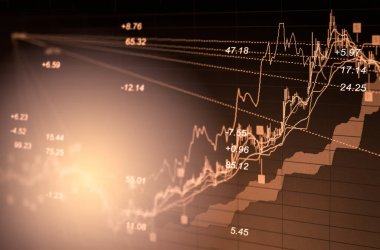 Dizin grafik borsa finansal gösterge analiz açık ışığı.