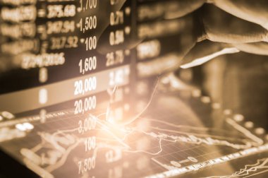 Dizin grafik borsa finansal gösterge analiz açık ışığı.