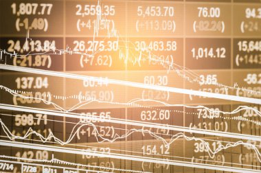 Dizin grafik borsa finansal gösterge analiz açık ışığı.