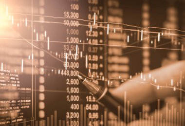 Dizin grafik borsa finansal gösterge analiz açık ışığı.