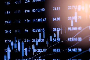 Dizin grafik borsa finansal gösterge analiz açık ışığı.