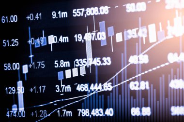 Dizin grafik borsa finansal gösterge analiz açık ışığı.