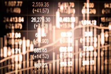 Dizin grafik borsa finansal gösterge analiz açık ışığı.