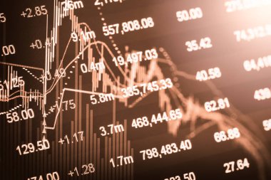 Dizin grafik borsa finansal gösterge analiz açık ışığı.